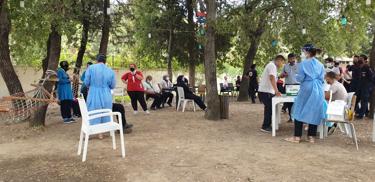 TİFAKE-ANTALYA 2. Dönem dönüş yapmadan önce PCR testine tabi tutuluyor.